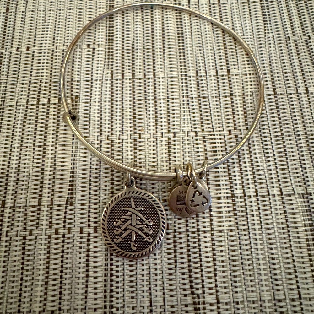 Alex and Ani 2014 Seven Swords Silver Charm Bangle Bracelet
